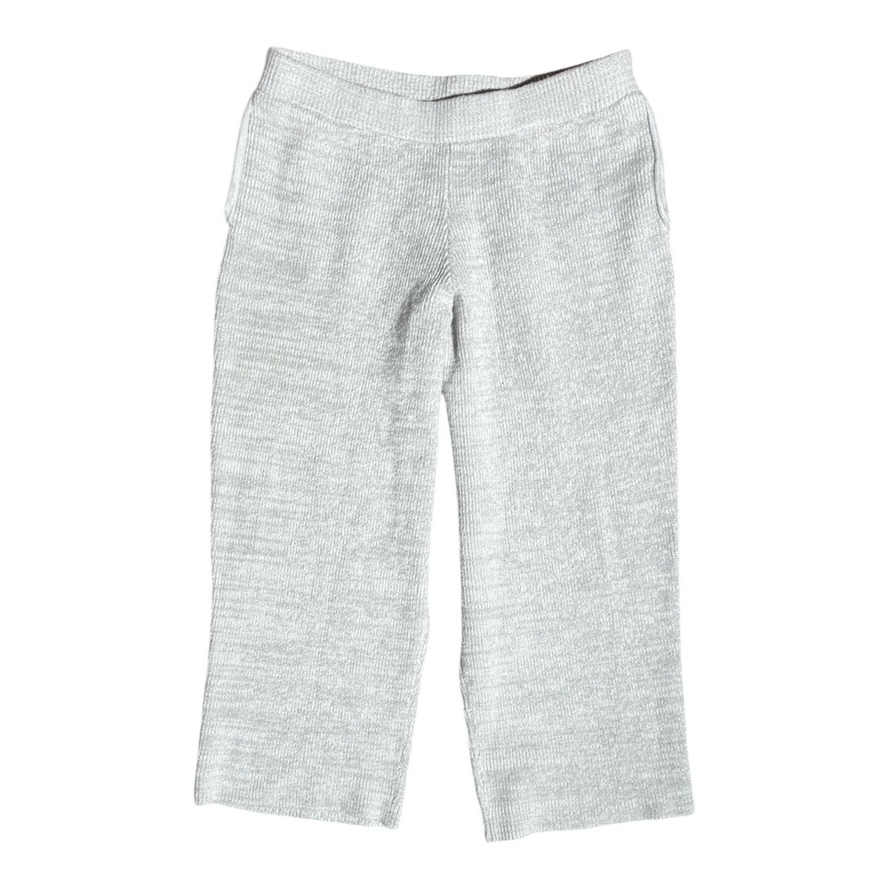 Reuben Oliver Knit Wide-Leg Pants Gray